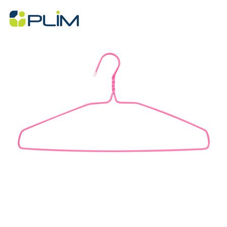 ไม้แขวนเสื้อเคลือบ PVC PLIM สีชมพู แพ็ก 12 ชิ้น_0
