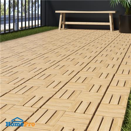 ทางเท้าไม้เต็ง 4 ลายสลับ SPRING 30x30 ซม. แพ็ก 4 ชิ้น_4