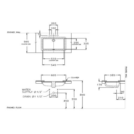 อ่างล้างหน้าฝัง COTTO C05157 สีขาว_1