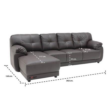 โซฟาเข้ามุมซ้าย KONCEPT KOLOZE-E สีน้ำตาลเข้ม_3