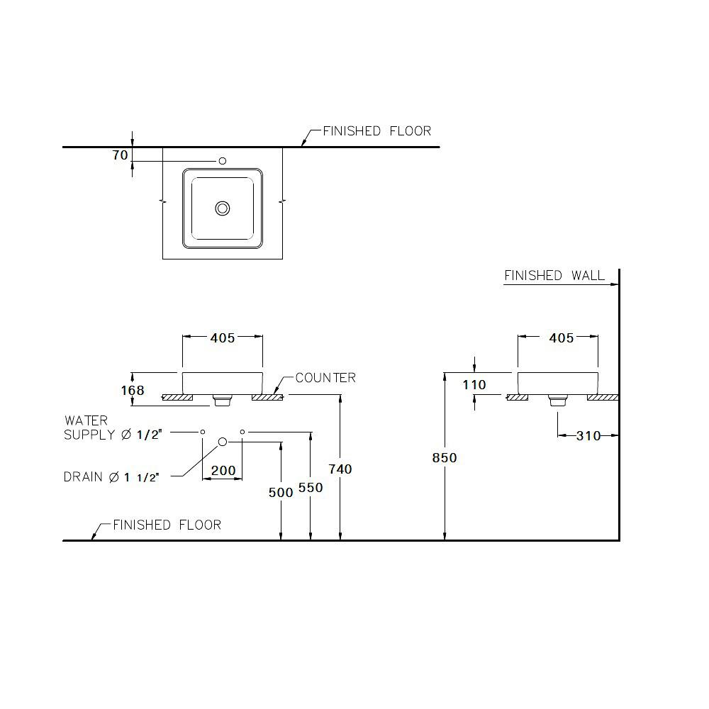 อ่างล้างหน้าวางลอย COTTO C003417 สีขาว