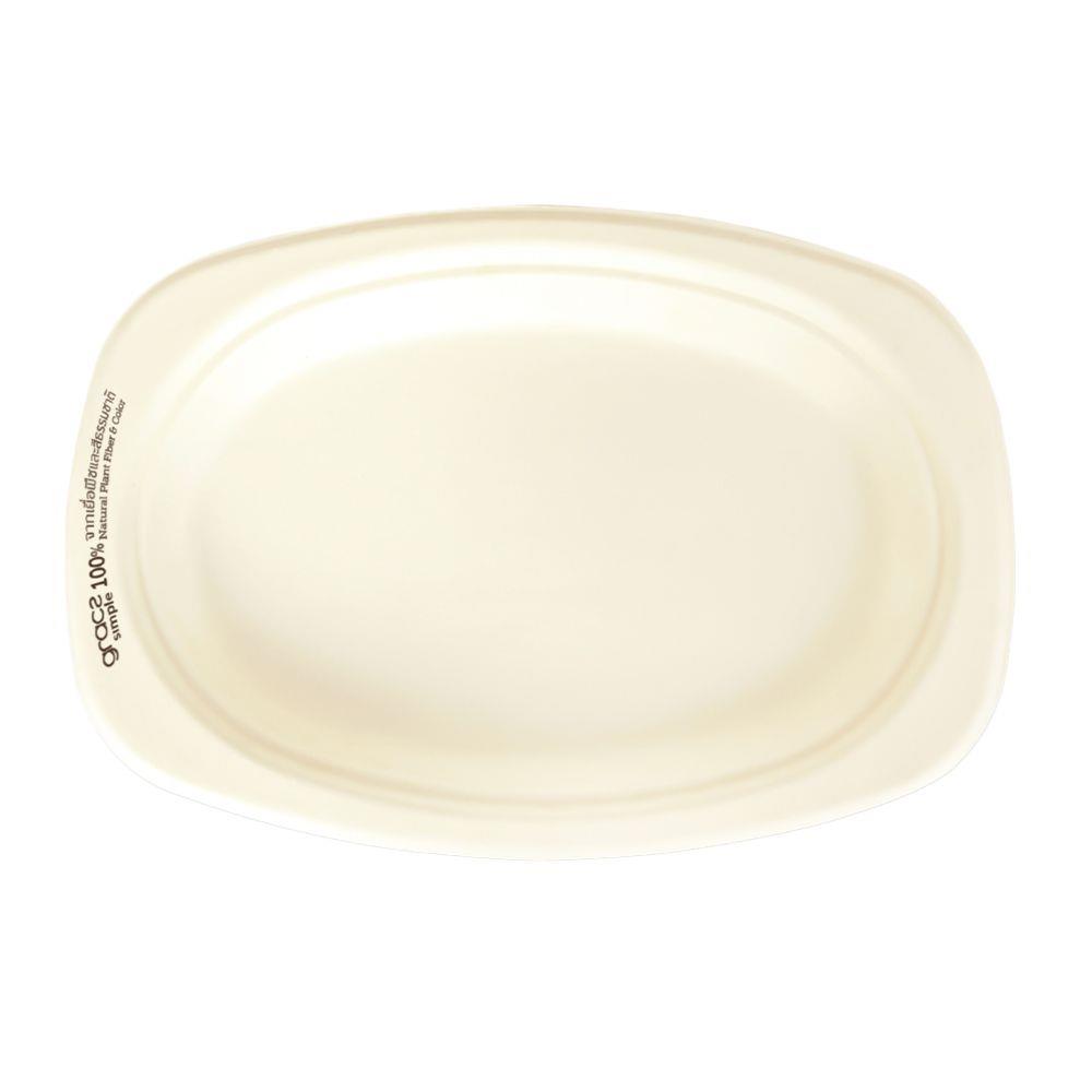 จานชานอ้อยผสมเยื่อไผ่รีบัว 6.5" GRACZ SIMPLE