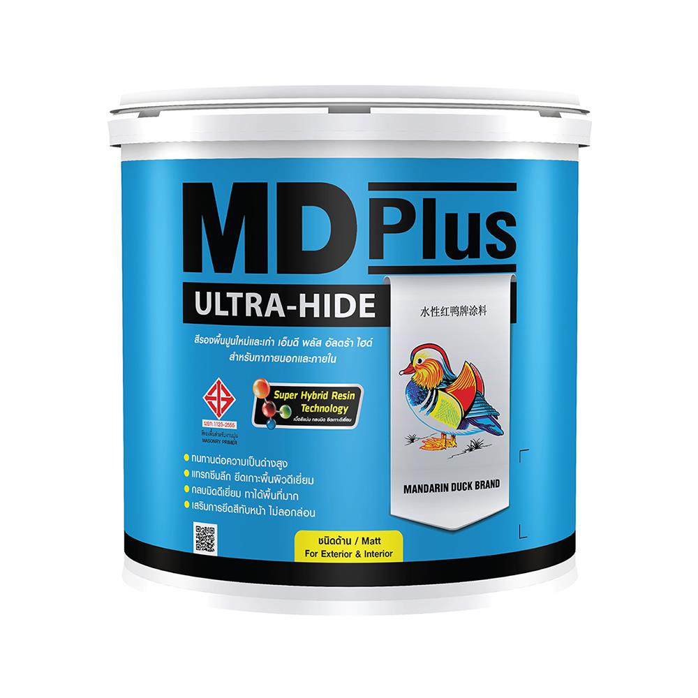 สีรองพื้นปูนใหม่และเก่า TOA เป็ดหงส์ MD PLUS ULTRA-HIDE 8.75 ลิตร