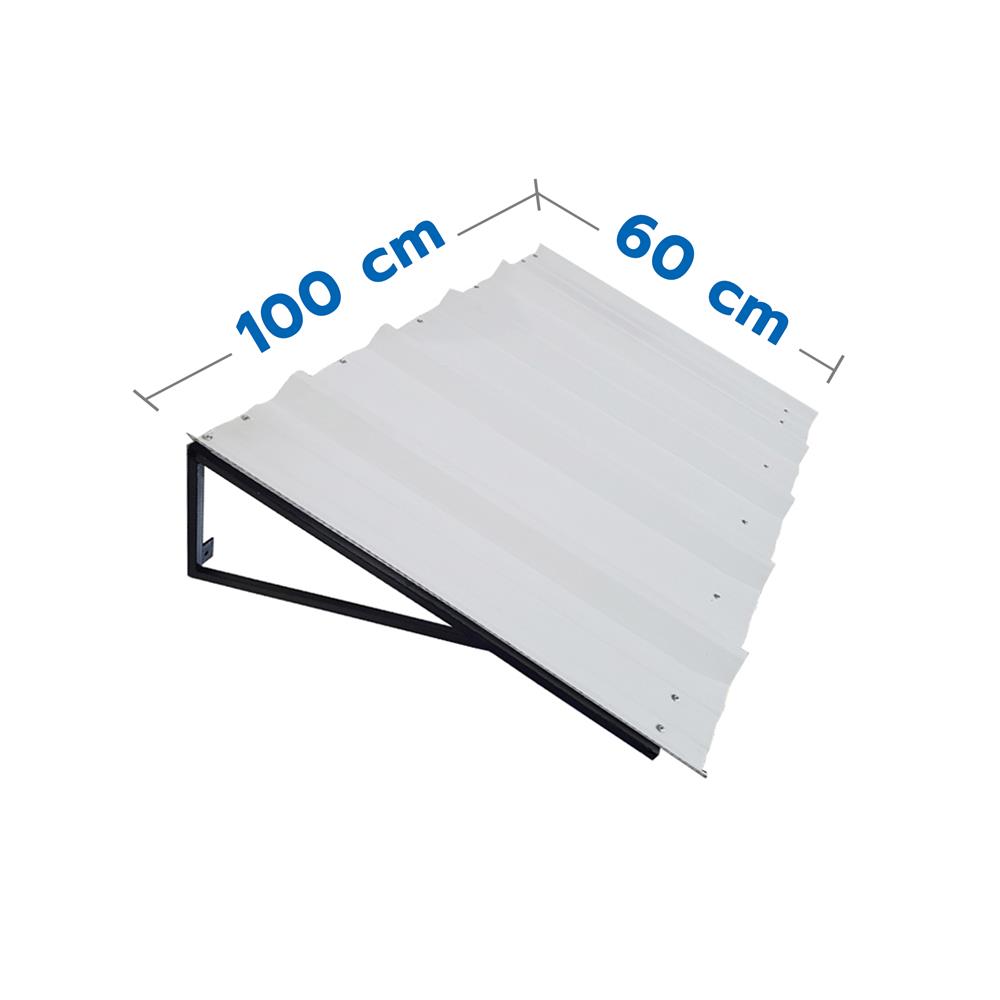 กันสาดเมทัลชีท S.D.BRILLIANT 60x100 ซม. สีขาว