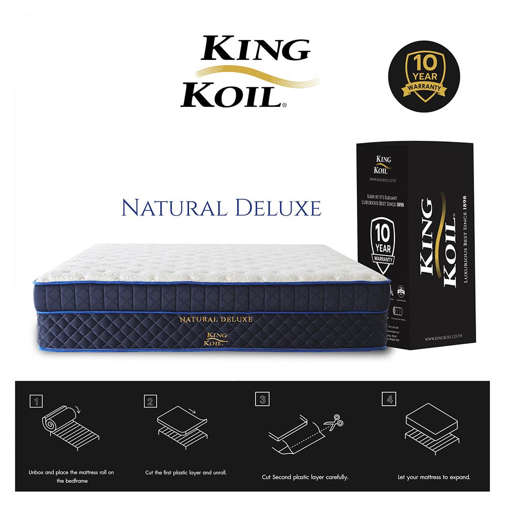 ที่นอน 6 ฟุต KINGKOIL NATURAL DELUXE พร้อมชุดเครื่องนอน 11 ชิ้น