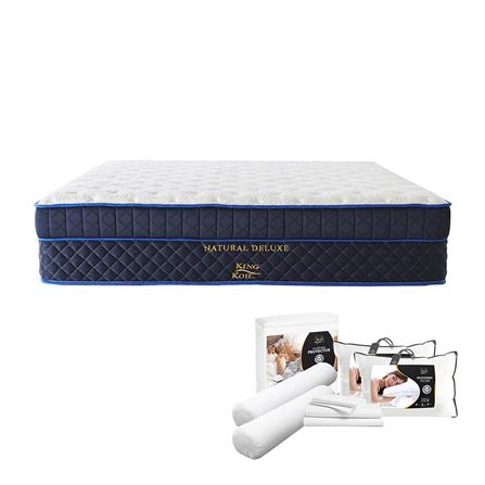 ที่นอน 6 ฟุต KINGKOIL NATURAL DELUXE พร้อมชุดเครื่องนอน 11 ชิ้น