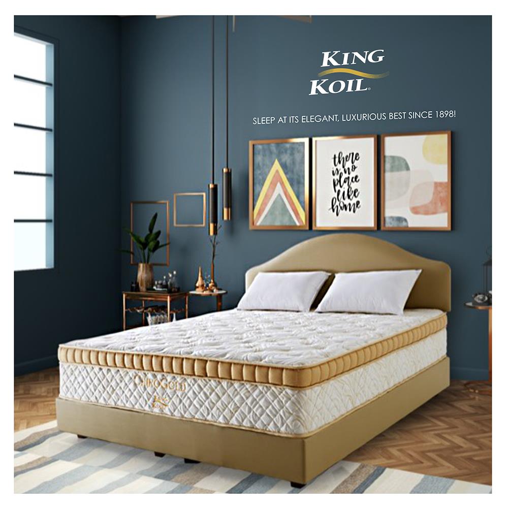 ที่นอน 6 ฟุต KINGKOIL CHIROGOLD พร้อมชุดเครื่องนอน 11 ชิ้น