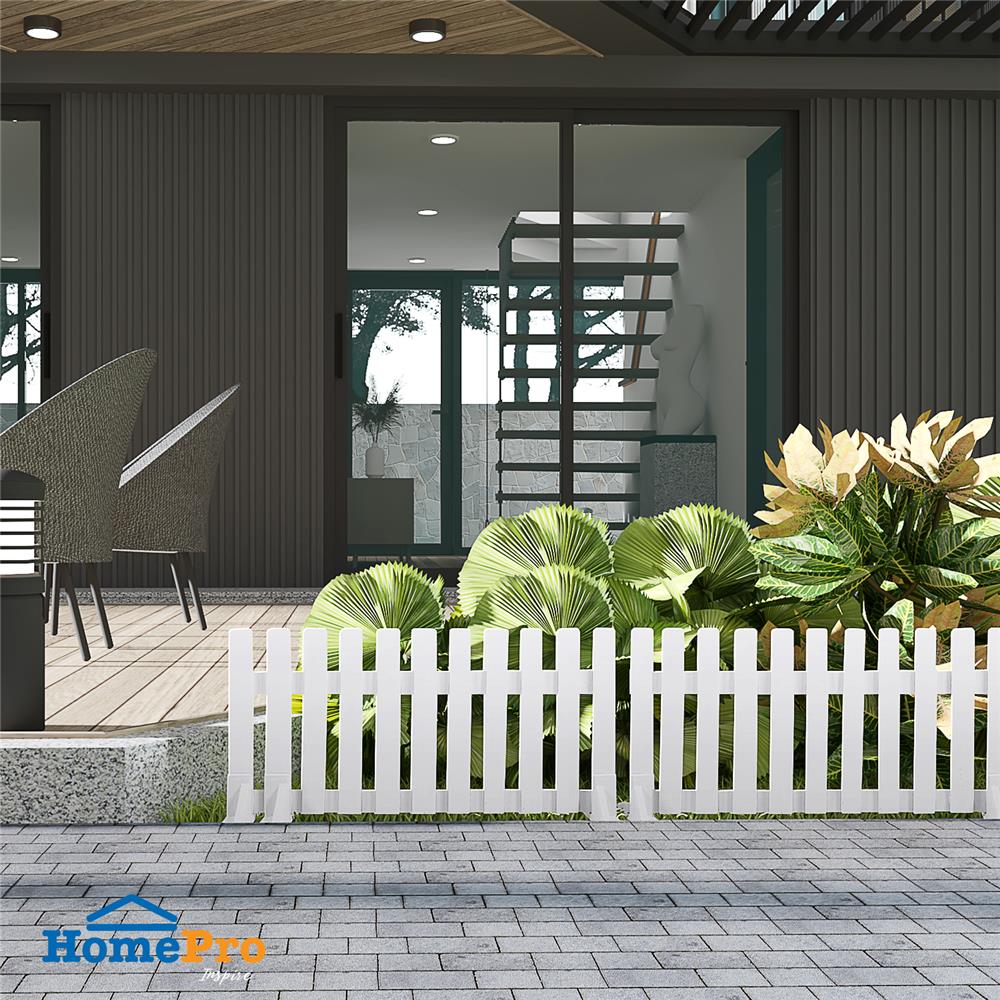 รั้วไม้เต็งตั้งพื้น SPRING 70x35 ซม. สีขาว