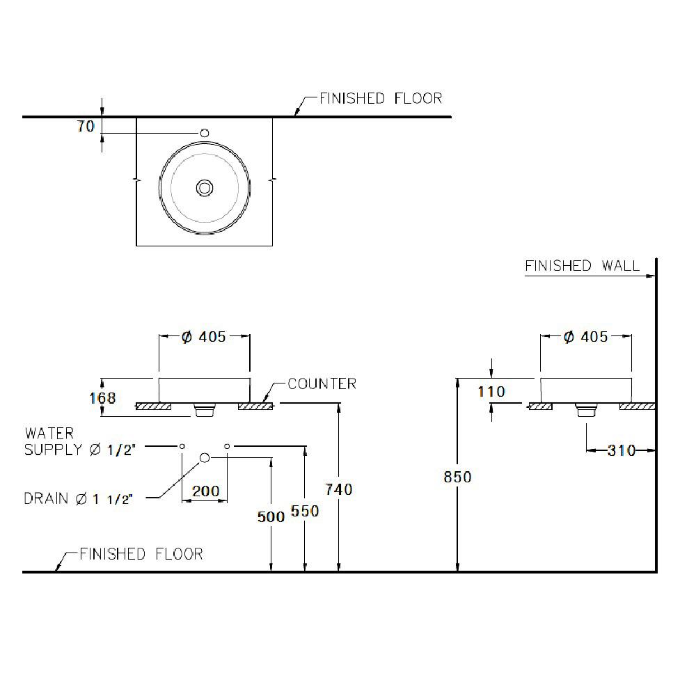 อ่างล้างหน้า COTTO C003407 สีขาว