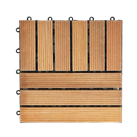 ทางเท้าไม้เต็ง 2 ลายสลับ SPRING 30x30 ซม. แพ็ก 4 ชิ้น