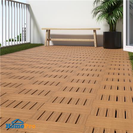 ทางเท้าไม้เต็ง 2 ลายสลับ SPRING 30x30 ซม. แพ็ก 4 ชิ้น_4