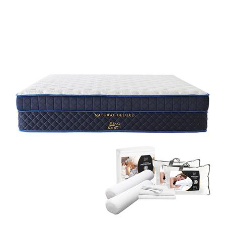 ที่นอน 5 ฟุต KINGKOIL NATURAL DELUXE พร้อมชุดเครื่องนอน 11 ชิ้น