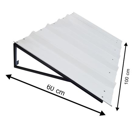 กันสาด UPVC โครงเหล็ก S.D.BRILLIANT 60x100 ซม. สีขาว_0