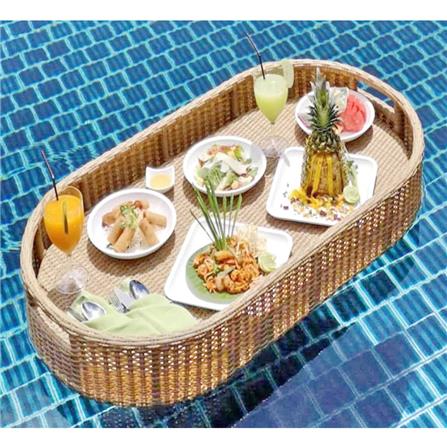 ถาดหวายเทียม IVY FLOATING TRAY สีน้ำตาล_2