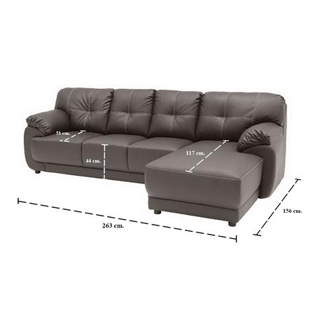 โซฟาเข้ามุมขวา KONCEPT KOLOZE-E สีน้ำตาลเข้ม_5