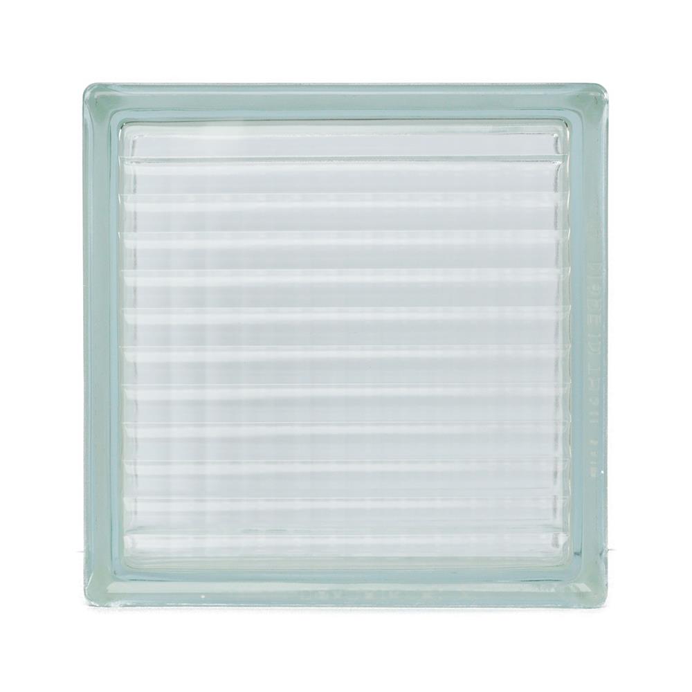 อิฐแก้ว 19x19x8 ซม. ช้างแก้ว ประกายแก้ว สีใส