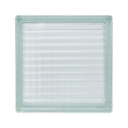 อิฐแก้ว 19x19x8 ซม. ช้างแก้ว ประกายแก้ว สีใส_0