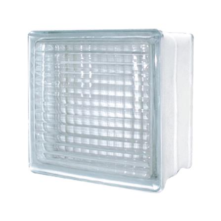 อิฐแก้ว 19x19x8 ซม. ช้างแก้ว ประกายแก้ว สีใส_1