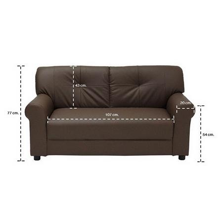 โซฟา 2 ที่นั่ง KONCEPT GUNLY SL สีน้ำตาล_1