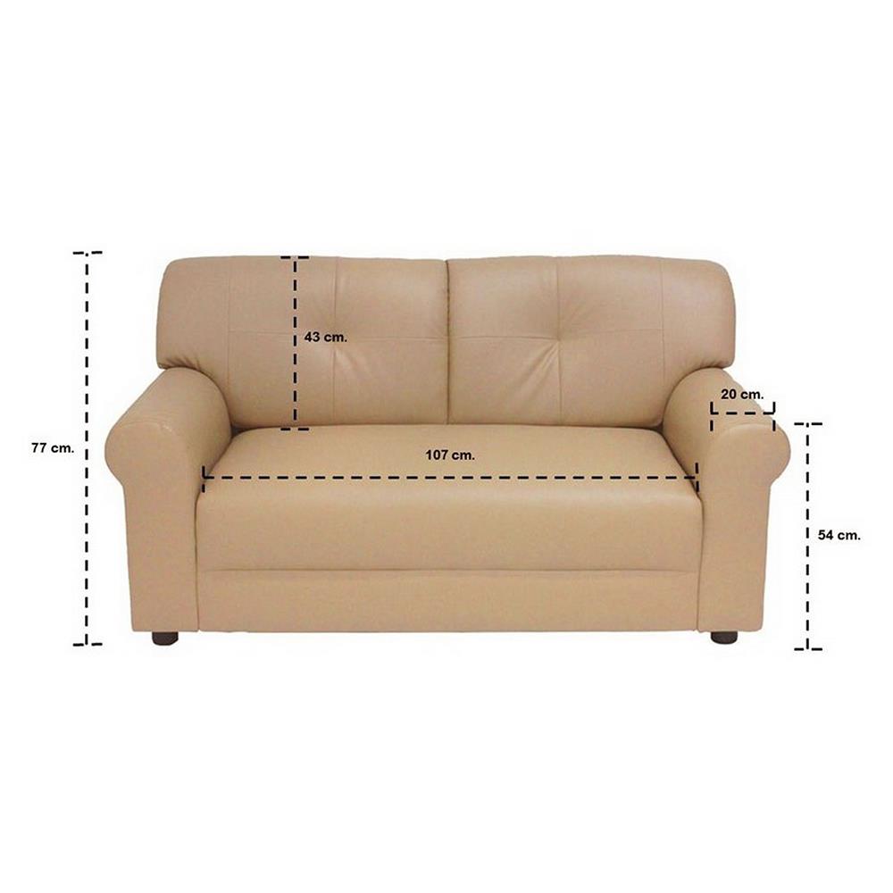 โซฟา 2 ที่นั่ง KONCEPT GUNLY SL สีน้ำตาลอ่อน