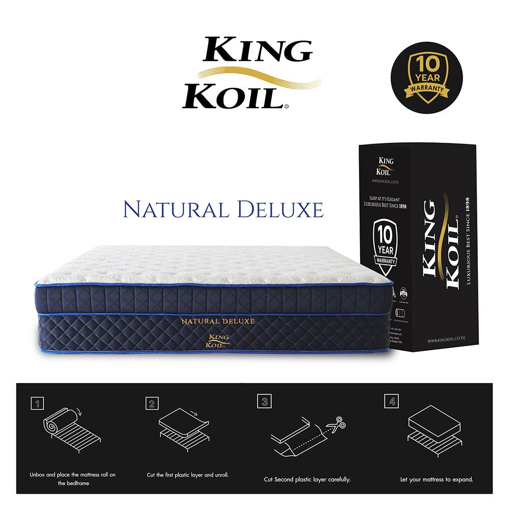 ที่นอน 3.5 ฟุต KINGKOIL NATURAL DELUXE พร้อมชุดเครื่องนอน 7 ชิ้น