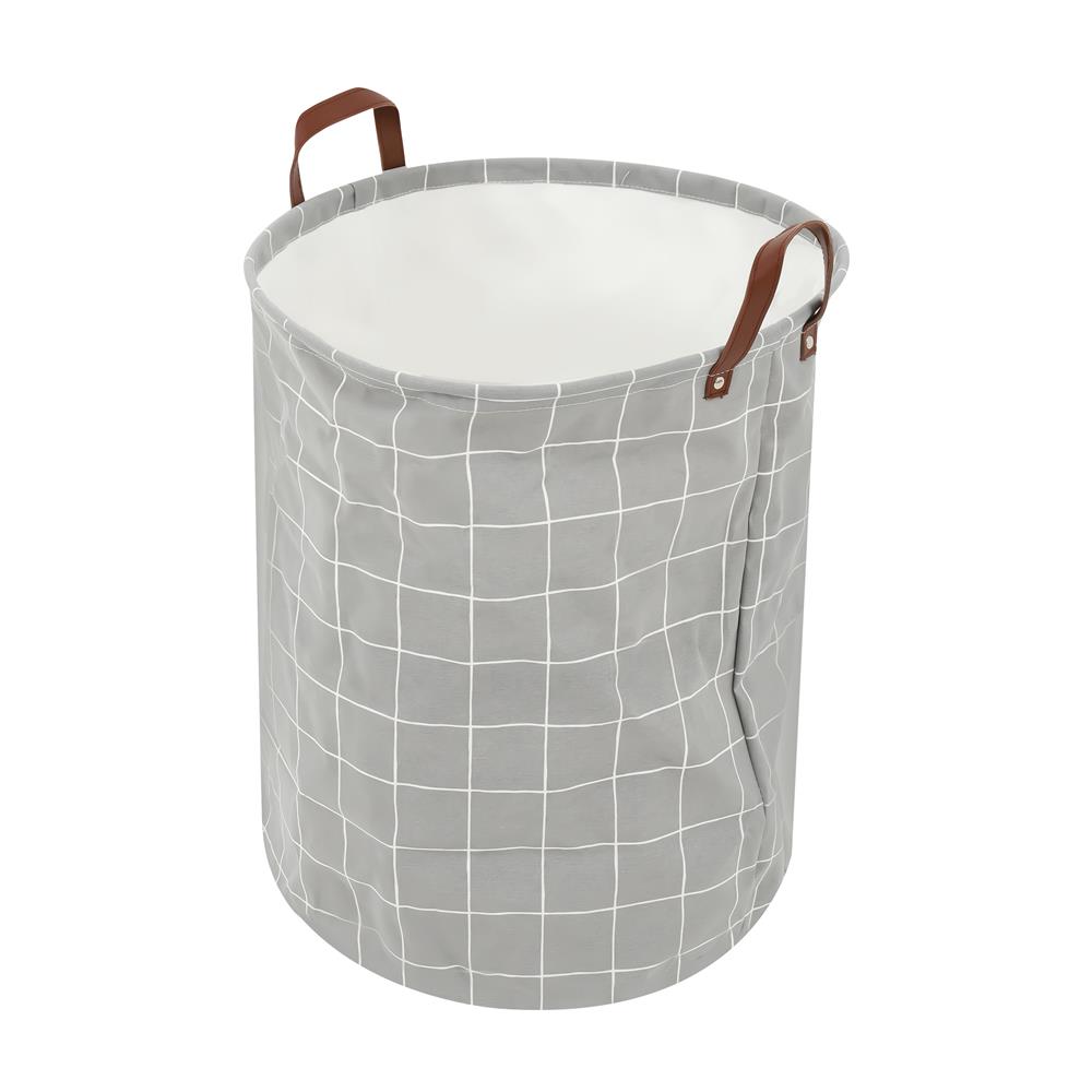 ถังผ้ากลม PLIM SIMPLE LINE สีเทา_0