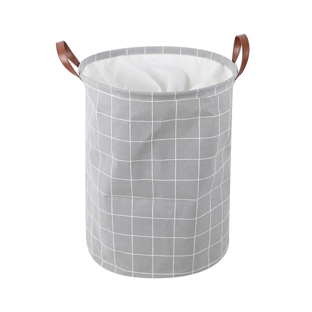 ถังผ้ากลม PLIM SIMPLE LINE สีเทา