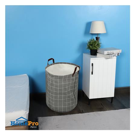 ถังผ้ากลม PLIM SIMPLE LINE สีเทา_5