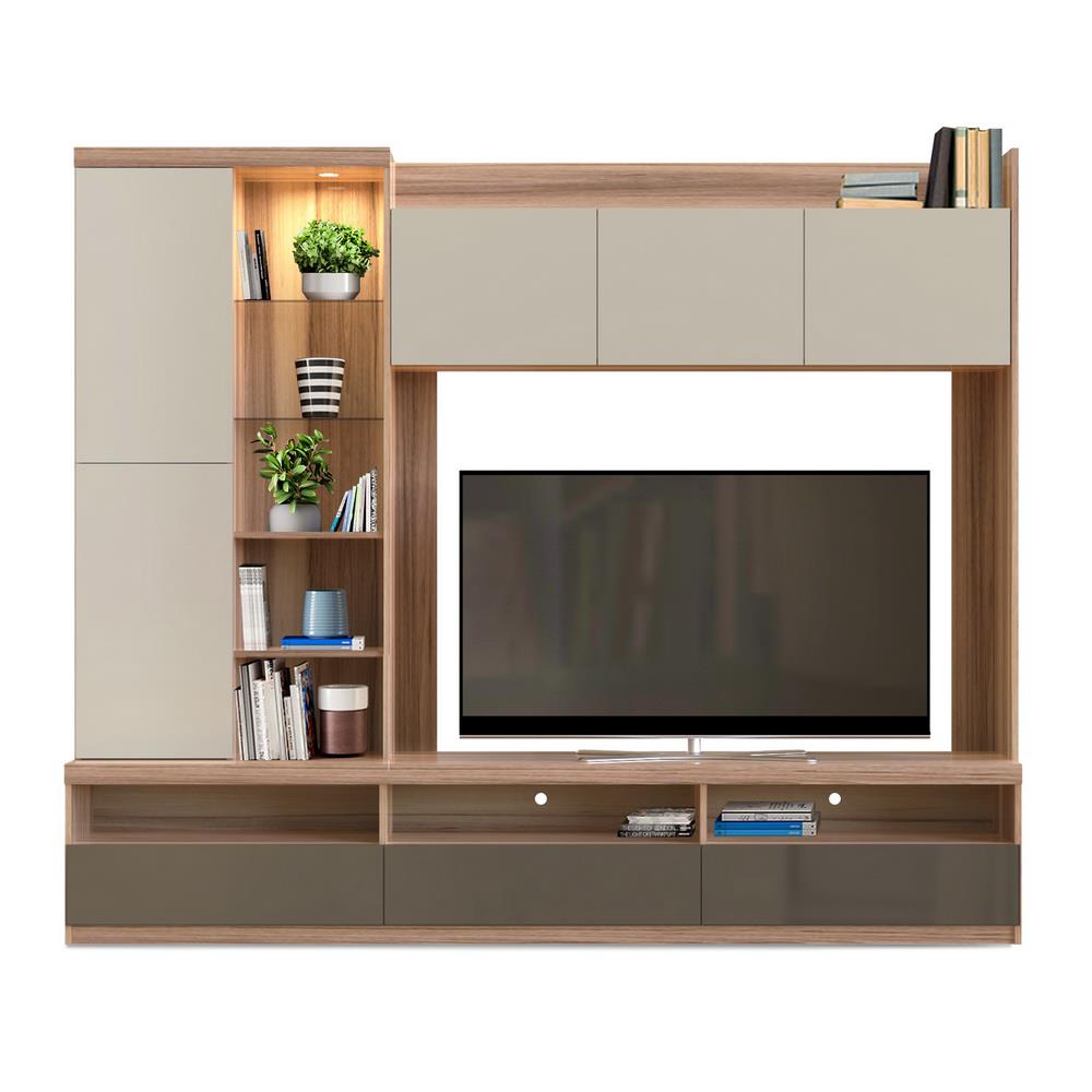 ตู้โชว์ทีวี KONCEPT MUSES 240 ซม. สีลินด์เบิร์กโอ๊ค