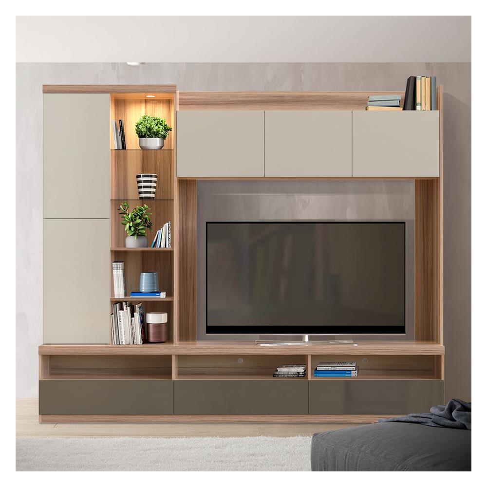 ตู้โชว์ทีวี KONCEPT MUSES 240 ซม. สีลินด์เบิร์กโอ๊ค