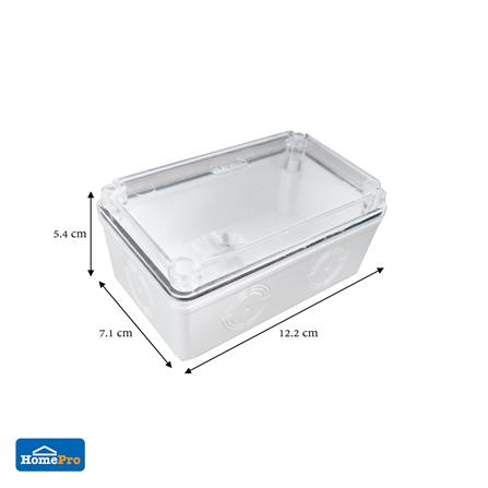 กล่องพลาสติกกันน้ำ ฝาใส ELECKTA 2x4 นิ้ว สีขาว_3