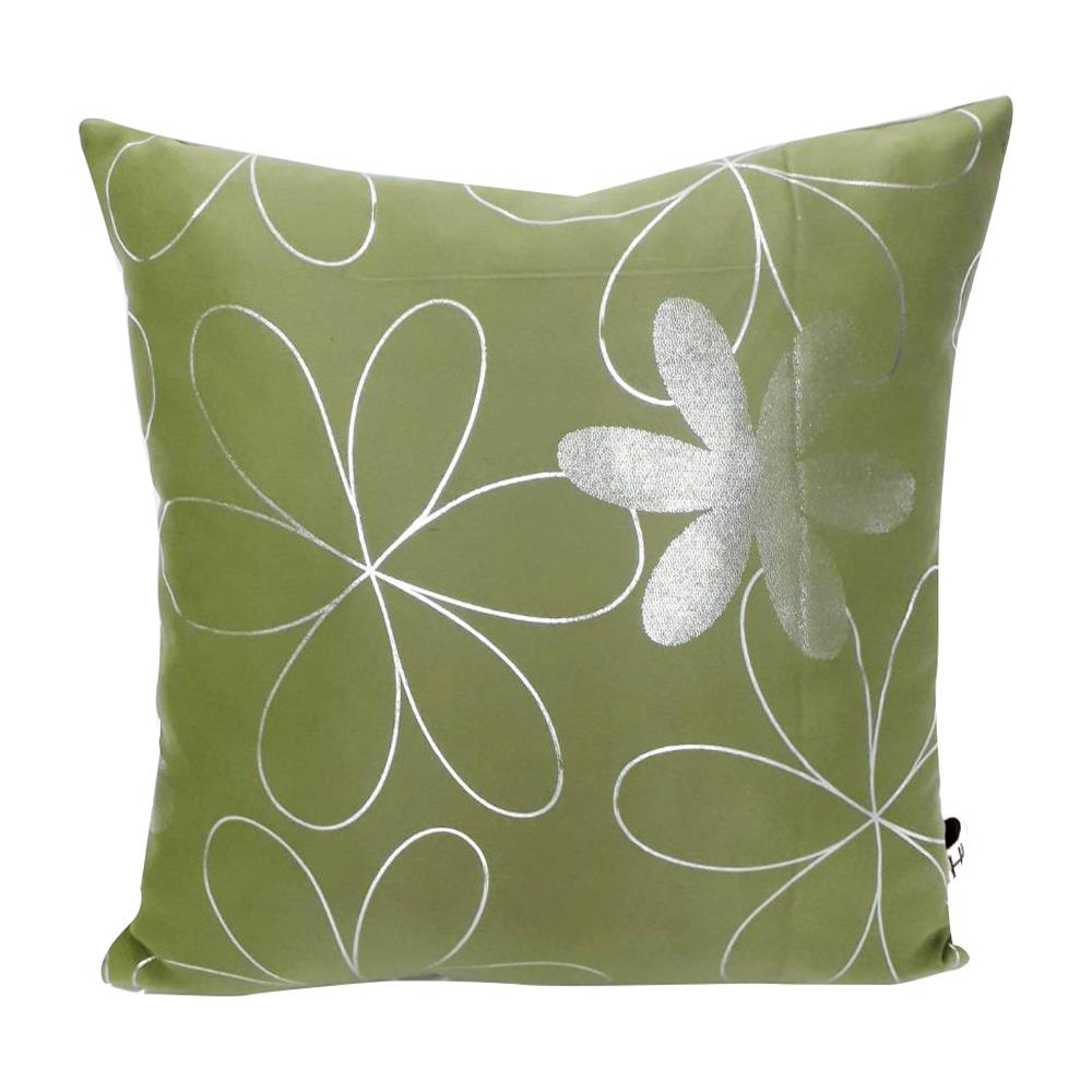 หมอนอิง ME LIVING FLEUR 17x17 นิ้ว สีเขียว