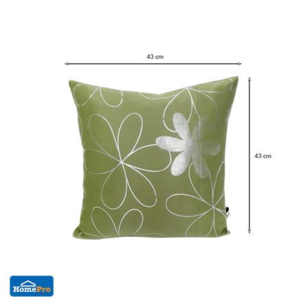 หมอนอิง ME LIVING FLEUR 17x17 นิ้ว สีเขียว_5