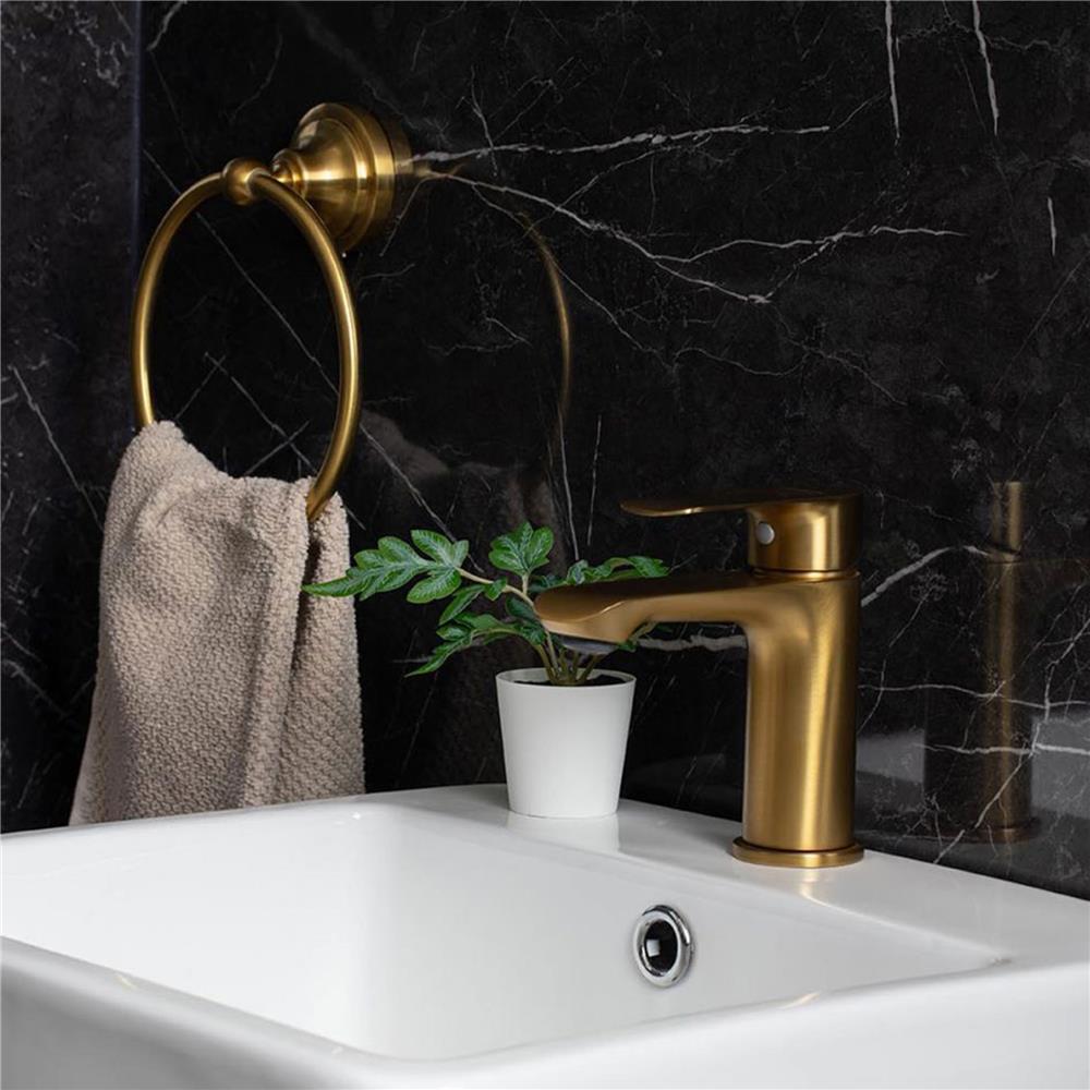 ก๊อกอ่างล้างหน้าเดี่ยว RASLAND DB-90401G สีทอง