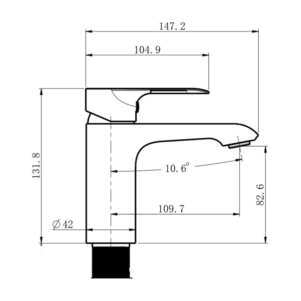 ก๊อกอ่างล้างหน้าเดี่ยว RASLAND DB-90401G สีทอง