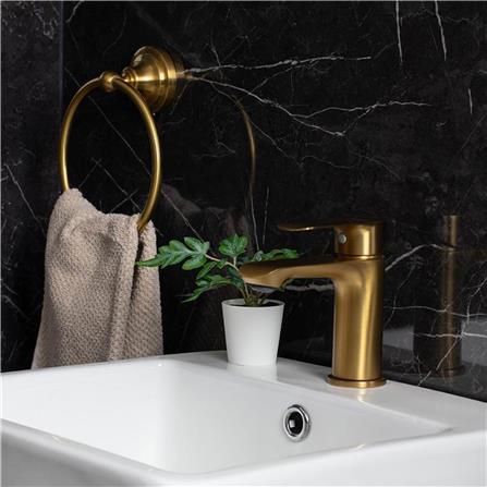 ก๊อกอ่างล้างหน้าเดี่ยว RASLAND DB-90401G สีทอง_1