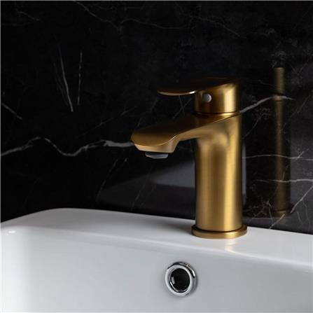 ก๊อกอ่างล้างหน้าเดี่ยว RASLAND DB-90401G สีทอง_2