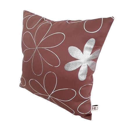 หมอนอิง ME LIVING FLEUR 17x17 นิ้ว สีน้ำตาล_1