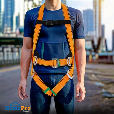 เข็มขัดนิรภัยเต็มตัวตะขอใหญ่ SA-S108 สีส้ม_5