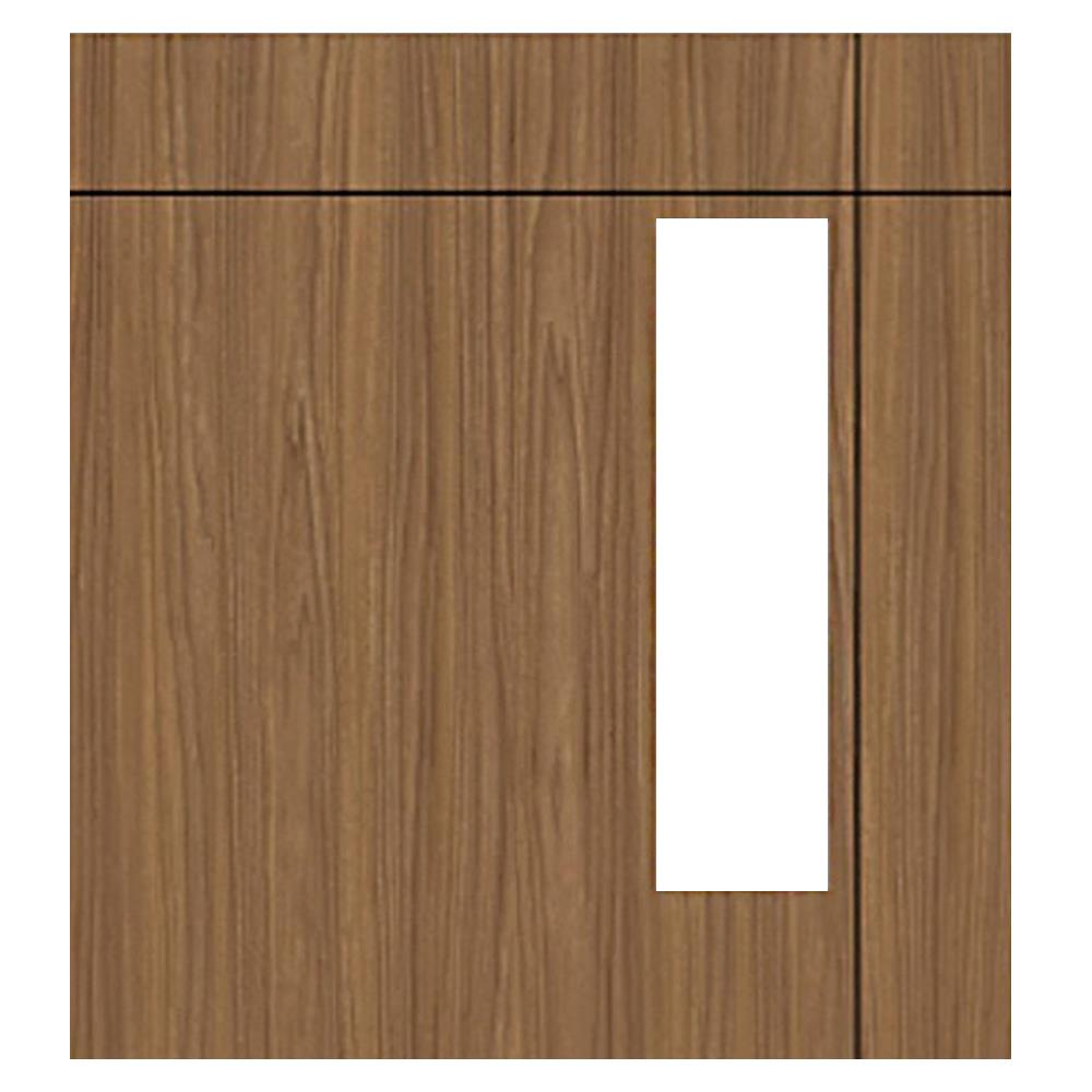ประตู UPVC ไม่เจาะลูกบิด PARAZZO ED บานกระจกฝ้า 100X200 ซม. สีวอลนัท