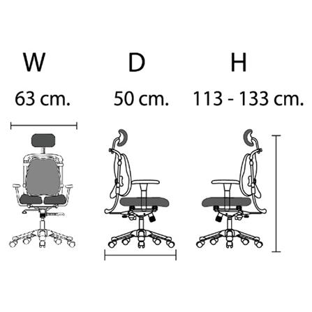 เก้าอี้เพื่อสุขภาพ HARA CHAIR ZENON-2 สีส้ม_4
