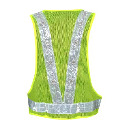 เสื้อกั๊กสะท้อนแสงไฟ LED HS726-4 เขียว_1