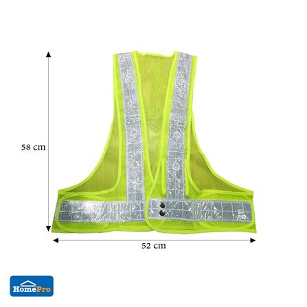 เสื้อกั๊กสะท้อนแสงไฟ LED HS726-4 เขียว_4