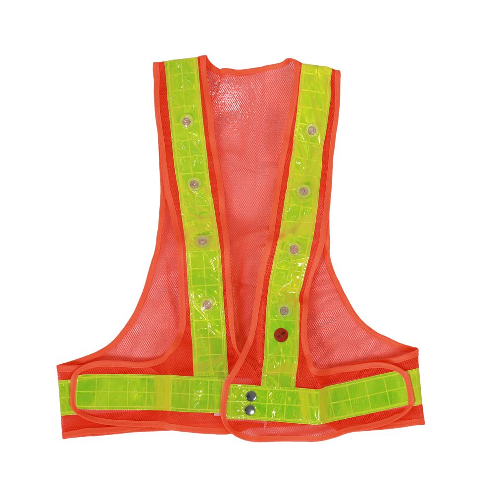 เสื้อกั๊กสะท้อนแสงไฟ LED HS726-4 ส้ม