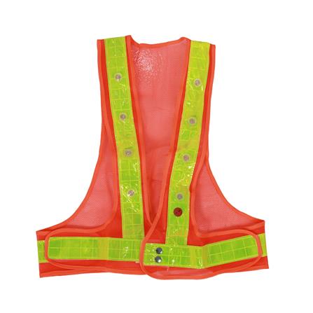 เสื้อกั๊กสะท้อนแสงไฟ LED HS726-4 ส้ม_0