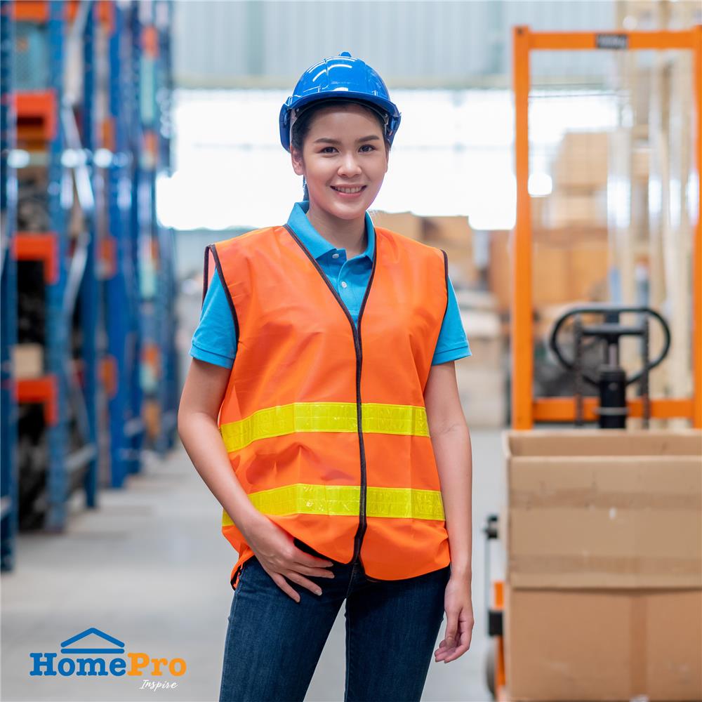 เสื้อจราจรสะท้อนแสง 2 แถบ HS713 สีส้ม