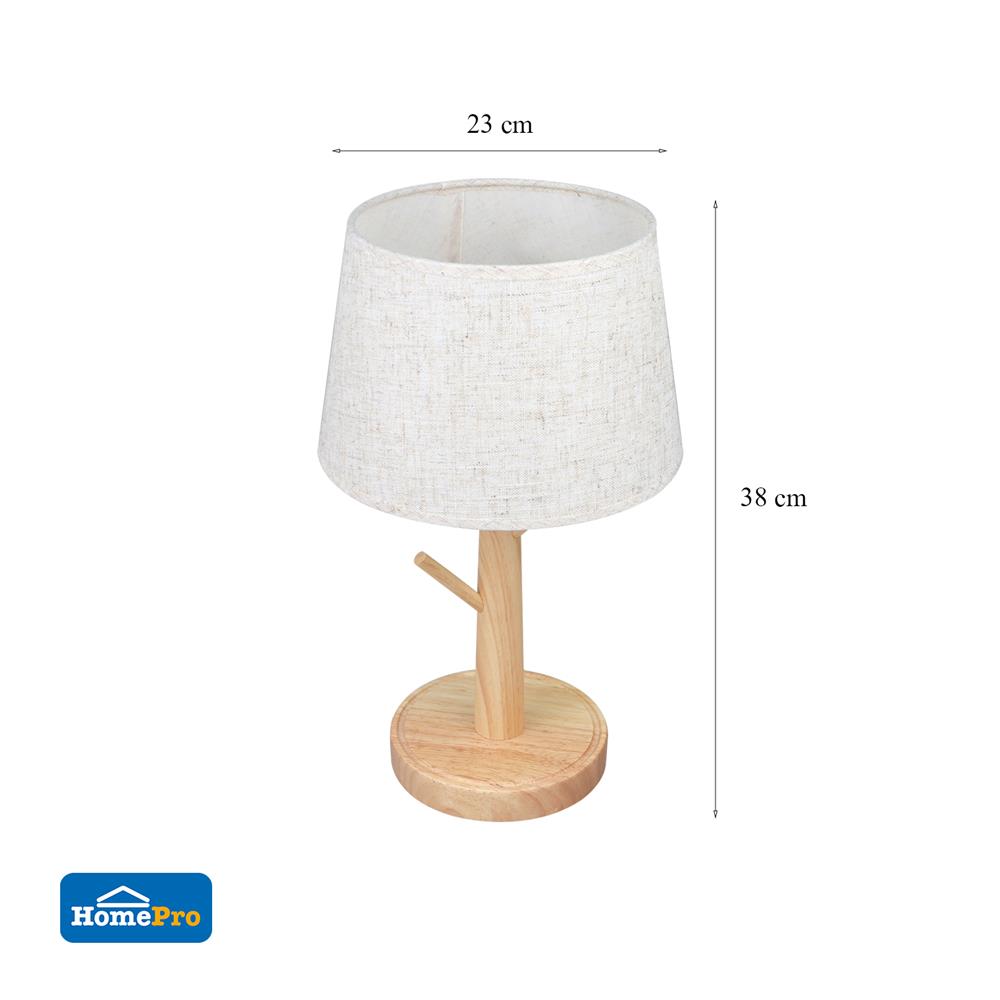 ไฟตั้งโต๊ะ CARINI VT0450-1 สีน้ำตาล/ลายไม้