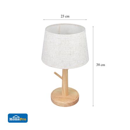 ไฟตั้งโต๊ะ CARINI VT0450-1 สีน้ำตาล/ลายไม้_5