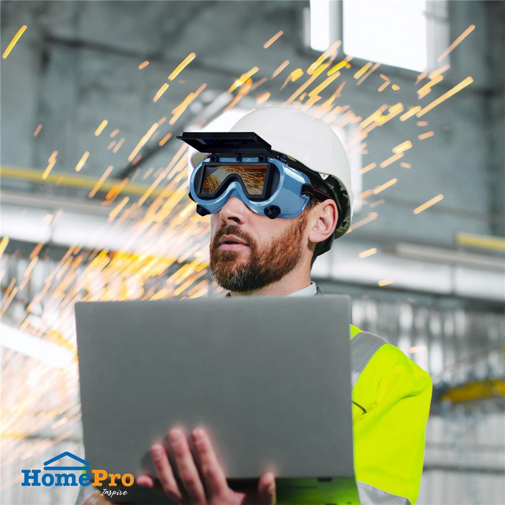 แว่นตางานเชื่อม YJ2007 2 ชั้น สีเขียว