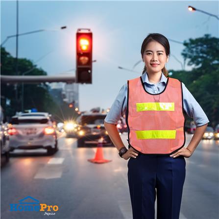 เสื้อจราจรสะท้อนแสง 2 แถบ HS782 สีส้ม_3